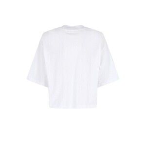Marni Cropped White T-Shirt With Bold Front Logo - NWT